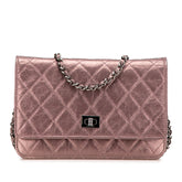 Reissue 2.55 Quilted Metallic Aged Calfskin Wallet on Chain